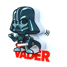 3D LIGHT FX Lampara 3D mini Darth Vader Star Wars LED, Funciona con 2 Pilas AAA, No se Calienta al Tacto
