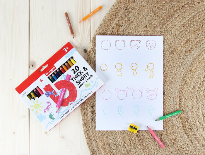 Bruynzeel Estuche de 20 lápices de color Kids cortos/gruesos