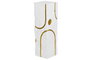 DKD Home Decor Pedestal MDF Moderno Rugoso Blanco y Dorado
