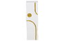 DKD Home Decor Pedestal MDF Moderno Rugoso Blanco y Dorado