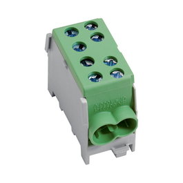 Hager KH35E Borna de derivación de línea principal 1 polo 2x35-2x25 mm² Verde