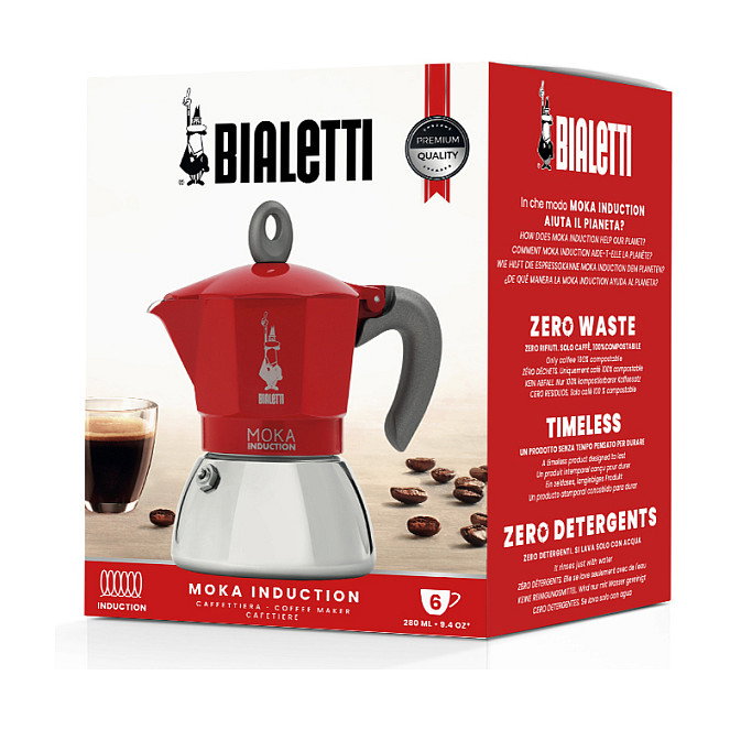 Bialetti MOKA 6TZ Induction rojo Bialetti MOKA 6TZ Induction rojo