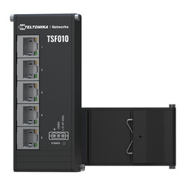 Teltonika Switch Industrial TSF010 No Administrado, 5 Puertos Fast Ethernet (10/100) 10 Gbit/s, Montaje en Rail DIN, IP30, Negro