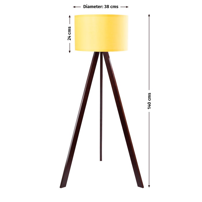 Lámpara de Suelo Kano-2 AYD-1565 Amarillo/Marrón 1xE27 Sin Bombilla [OPV-780SGN2456]