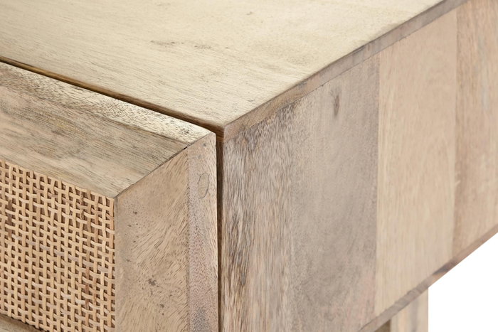 DKD Home Decor Consola de Mango y Ratán Marrón y Natural DKD Home Decor Consola de Mango y Ratán Marrón y Natural