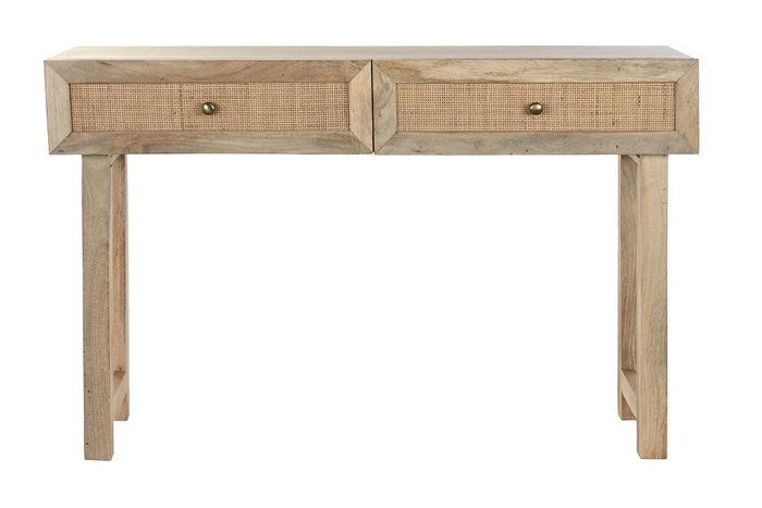 DKD Home Decor Consola de Mango y Ratán Marrón y Natural DKD Home Decor Consola de Mango y Ratán Marrón y Natural