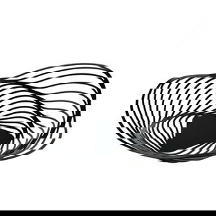 Alessi ACO01 B Trinity Centro de Mesa Acero y Resina Negro Diseño Adam Cornish Elegante Frutero