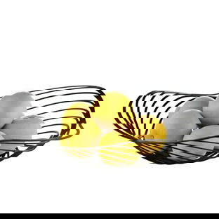 Alessi ACO01 B Trinity Centro de Mesa Acero y Resina Negro Diseño Adam Cornish Elegante Frutero