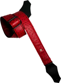 GETM Correa Guitarra/Bajo Ostrich Burgundy Polipiel Nailon Piel