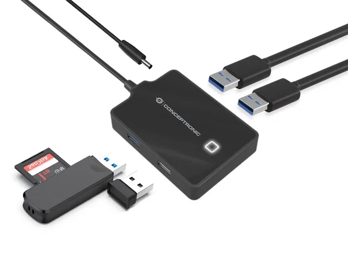 Conceptronic HUBBIES10B Hub USB de 4 puertos (1x USB 3.0 y 3x USB 2.0) Negro Conceptronic HUBBIES10B Hub USB de 4 puertos (1x USB 3.0 y 3x USB 2.0) Negro