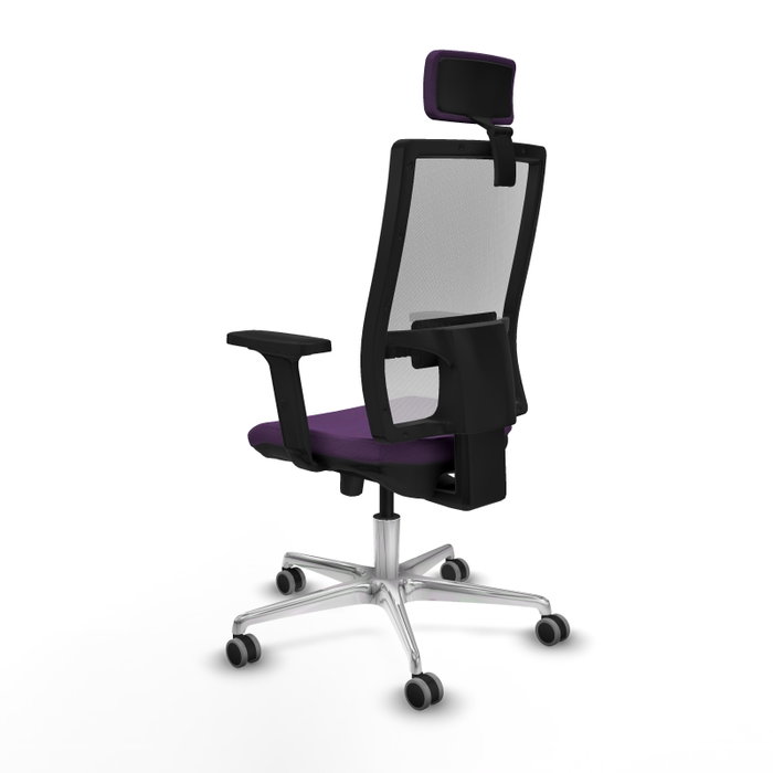 PIQUERAS Y CRESPO Silla de oficina Horna con mecanismo Sincro/Traslack, Morado y Blanco