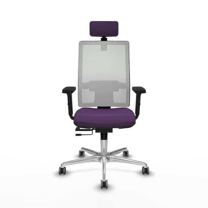 PIQUERAS Y CRESPO Silla de oficina Horna con mecanismo Sincro/Traslack, Morado y Blanco