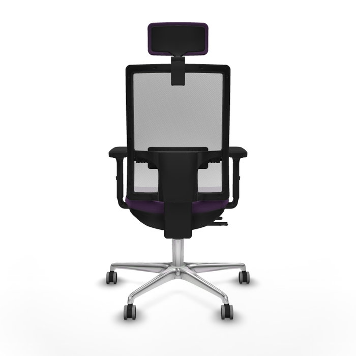 PIQUERAS Y CRESPO Silla de oficina Horna con mecanismo Sincro/Traslack, Morado y Blanco