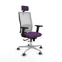 PIQUERAS Y CRESPO Silla de oficina Horna con mecanismo Sincro/Traslack, Morado y Blanco