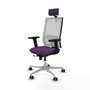 PIQUERAS Y CRESPO Silla de oficina Horna con mecanismo Sincro/Traslack, Morado y Blanco