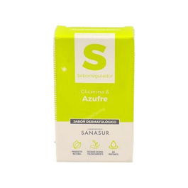 SANASUR Jabón de Glicerina y Azufre para Piel Grasa y Acné 100g