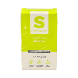 SANASUR Jabon Glicerina Azufre 100Gr Piel Grasa Acne