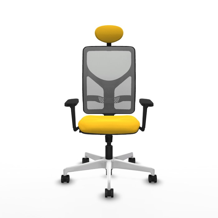 PIQUERAS Y CRESPO Silla de oficina Motilla con mecanismo Sincro, Amarillo y Gris PIQUERAS Y CRESPO Silla de oficina Motilla con mecanismo Sincro, Amarillo y Gris