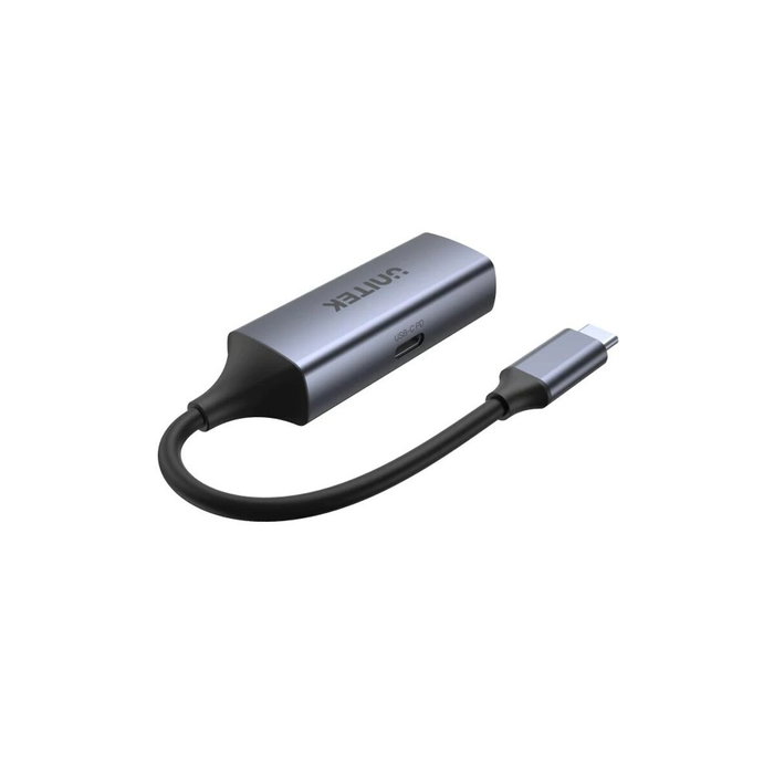 Adaptador unitek usb-c - rj45 m/f 1gbps pd 100w