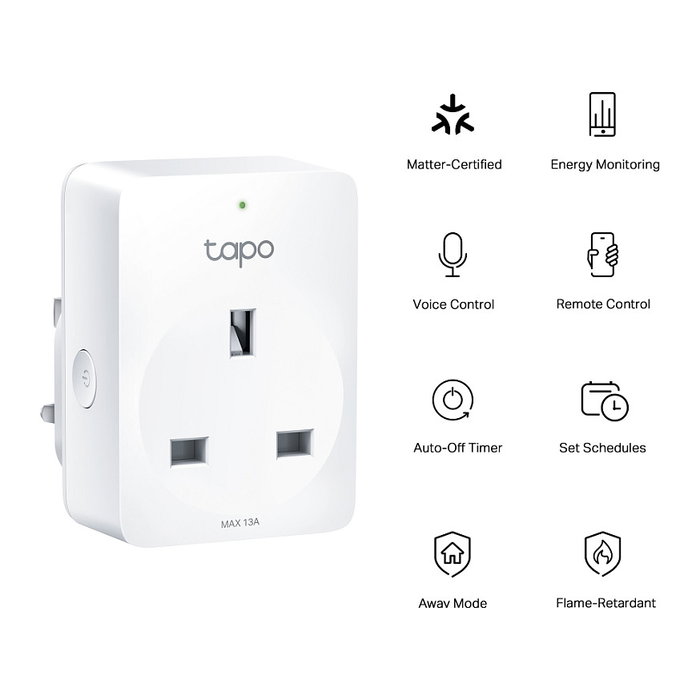 TP-Link Tapo P110M Mini Smart Wi-Fi Socket Enchufe Inteligente Blanco Compatible Alexa Google Home TP-Link Tapo P110M Mini Smart Wi-Fi Socket Enchufe Inteligente Blanco Compatible Alexa Google Home