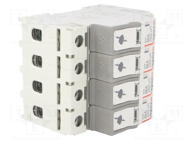 LEGRAND Limitador de sobretensiones Tipo 1+2 de 4 polos, 8kA, 320VAC