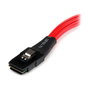 StarTech.com Cable Mini SAS SFF-8087 a 4x SATA Macho/Hembra 0,5m Negro/Rojo