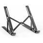 Aisens Soporte de Sobremesa Ajustable con Docking USB-C 4 en 1, Gris