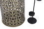 DKD Home Decor Jarrón de Hierro Tallado Dorado 19x19x67 cm