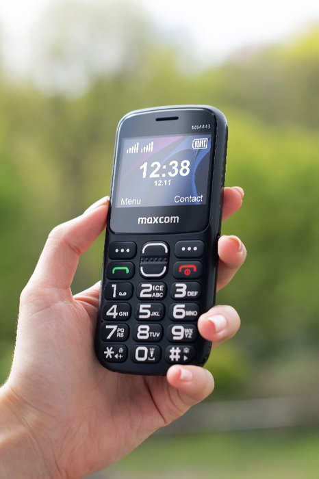 MAXCOM Teléfono Móvil 4G Senior con Base de Carga
