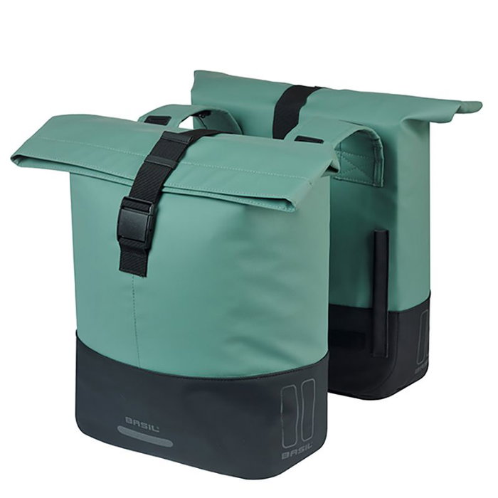 Basil Alforjas Cove DB 28-32L PET Reciclado Cuero Vegano Universal Bridge System MIK Racktime Portabultos Basil Alforjas Cove DB 28-32L PET Reciclado Cuero Vegano Universal Bridge System MIK Racktime Portabultos
