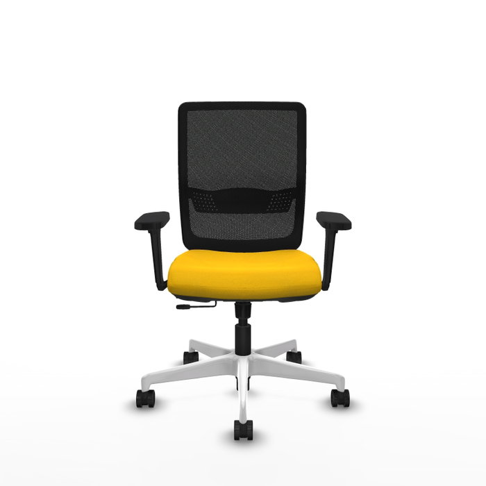 PIQUERAS Y CRESPO Silla de oficina Haches con mecanismo Sincro/Traslack, Amarillo y Negro PIQUERAS Y CRESPO Silla de oficina Haches con mecanismo Sincro/Traslack, Amarillo y Negro