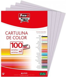 FIXO Paquete de 25 Cartulinas Gris Perla 50x65 cm 180 g