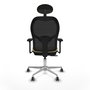 PIQUERAS Y CRESPO Silla de oficina Jorquera con mecanismo Sincro/Traslack Crema y Negro