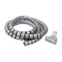 LogiLink KAB0013 Espiral de Organización de Cables Plata 2500 mm