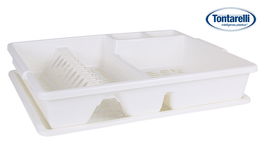 Tontarelli Escurreplatos con Bandeja Scolap. Blanco 47x38 cm (12 Unidades)