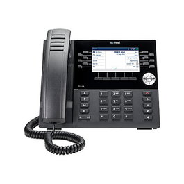 Mitel 6930w Teléfono IP Negro con WiFi, Bluetooth 5.2, 12 Teclas Programables, Identificador de Llamadas y PoE