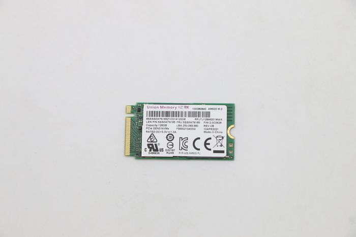 Lenovo 128GB PCIe 2242 SSD NVMe M.2 Unidad de Estado Sólido Lenovo 128GB PCIe 2242 SSD NVMe M.2 Unidad de Estado Sólido