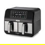 Kenwood HFM20.000MB KHealthy Freidora de Aire Twin Airfryer 8L Doble, 1700W, 8 Programas, Deshidratación, Negro