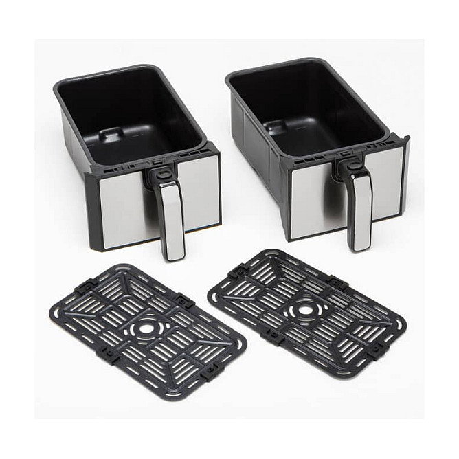 Kenwood HFM20.000MB KHealthy Freidora de Aire Twin Airfryer 8L Doble, 1700W, 8 Programas, Deshidratación, Negro