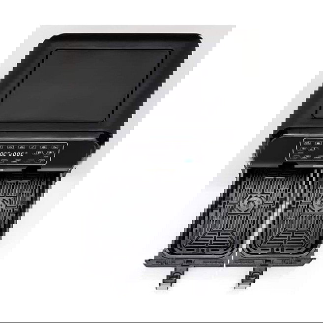 Kenwood HFM20.000MB KHealthy Freidora de Aire Twin Airfryer 8L Doble, 1700W, 8 Programas, Deshidratación, Negro