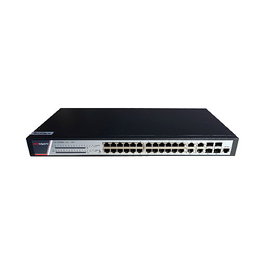 Hikvision DS-3E2528P(B) Switch Gestionado PoE Gigabit Ethernet 24 Puertos 4 SFP Rack 370W