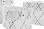 DKD Home Decor Cesta Basicos Gris Blanco 14 x 14 x 14 cm Set de 3