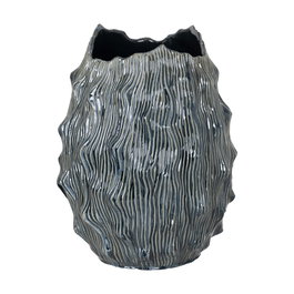 Jarrón Azul Cerámica Decoración 40 X 39 X 49,50 cm
