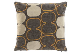 DKD Home Decor Cojín Bordado Marrón y Beige
