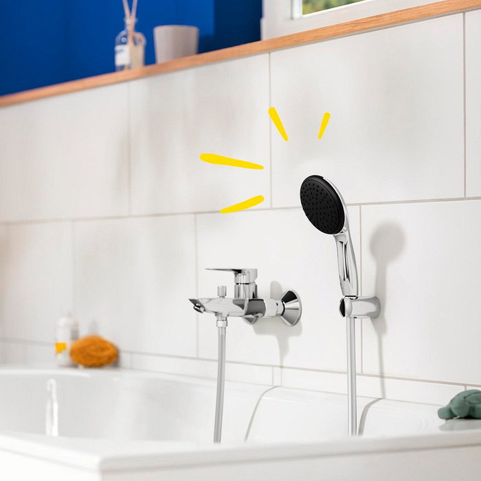 Grohe Conjunto de ducha Vitalio star 110 con mango de 1 función, flexo y soporte de pared Grohe Conjunto de ducha Vitalio star 110 con mango de 1 función, flexo y soporte de pared