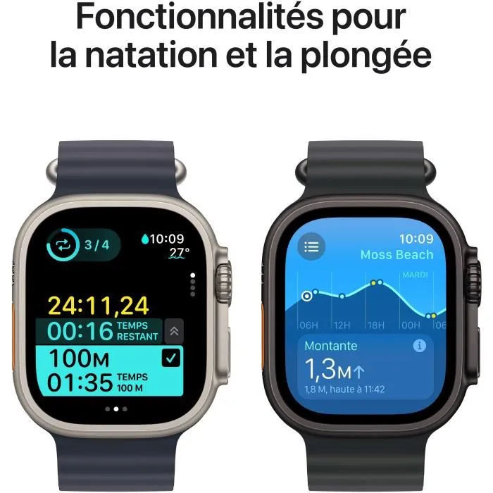 Apple Watch Ultra 2 GPS + Cellular - 49 mm - Caja de titanio natural - Correa Trail Loop azul - M/L