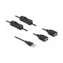 DeLOCK Cable USB Tipo-A macho a 2 x USB Tipo-A hembra con interruptor, 1 m