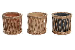 DKD Home Decor Surtido de 3 Velas de Cristal 270 g Tropical