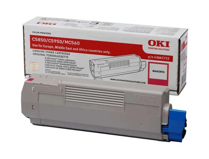 OKI Cartucho de Tóner Original Magenta 43865722 para C-5850/5950/MC560