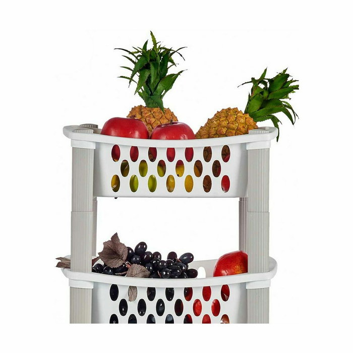 Carrito Verdulero Stefanplast Blanco Antracita Plástico 40 x 29,5 x 68,5 cm (44 Unidades) Carrito Verdulero Stefanplast Blanco Antracita Plástico 40 x 29,5 x 68,5 cm (44 Unidades)